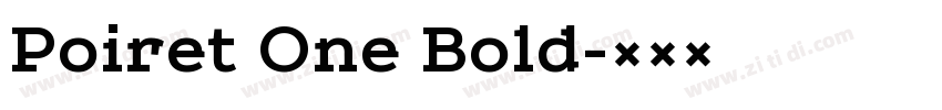 Poiret One Bold字体转换